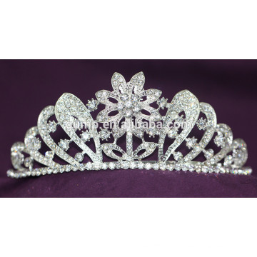 Atacado novo projetado cristal personalizado tiara do casamento da coroa